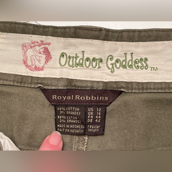 Vintage y2k low-rise Royal Robbins Outdoor Goddess 12 bootcut olive 90s hiking - Picture 5 of 13